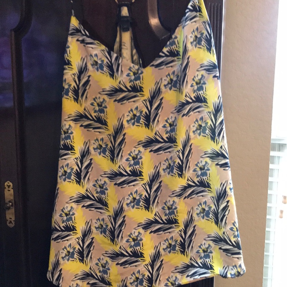 Jcrew 100% silk tank blouse. Flower print.